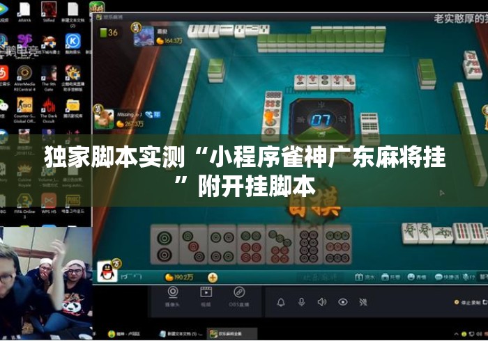 独家脚本实测“小程序雀神广东麻将挂”附开挂脚本