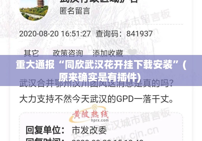 重大通报“同欣武汉花开挂下载安装	”(原来确实是有插件) 