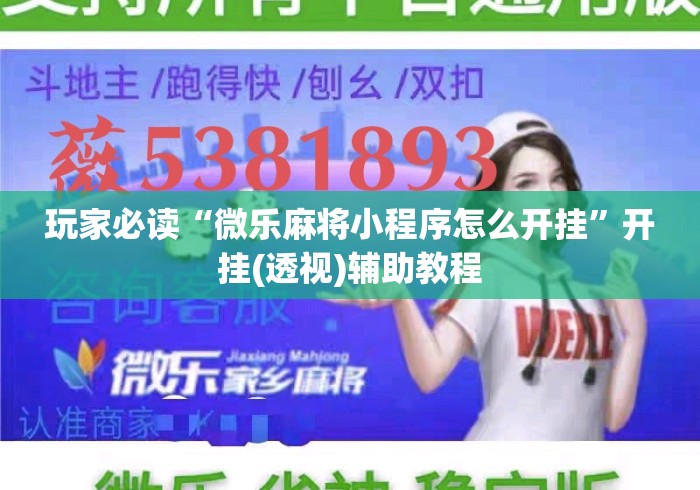 玩家必读“微乐麻将小程序怎么开挂”开挂(透视)辅助教程