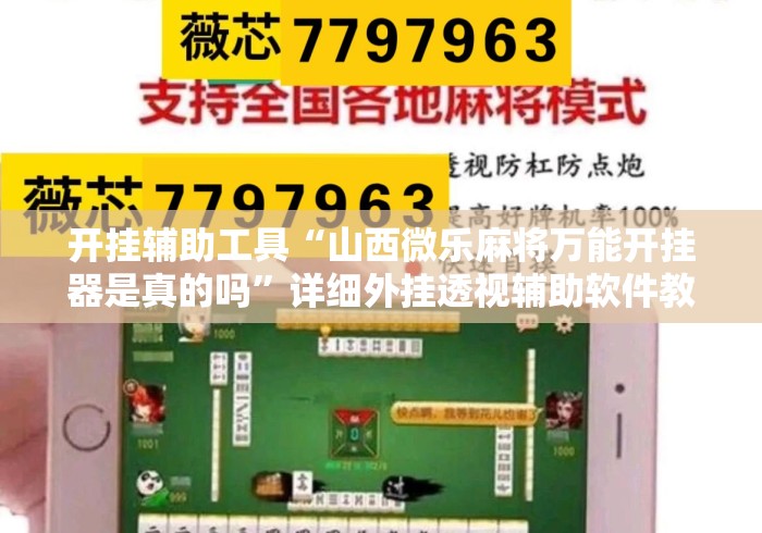 开挂辅助工具“山西微乐麻将万能开挂器是真的吗”详细外挂透视辅助软件教程