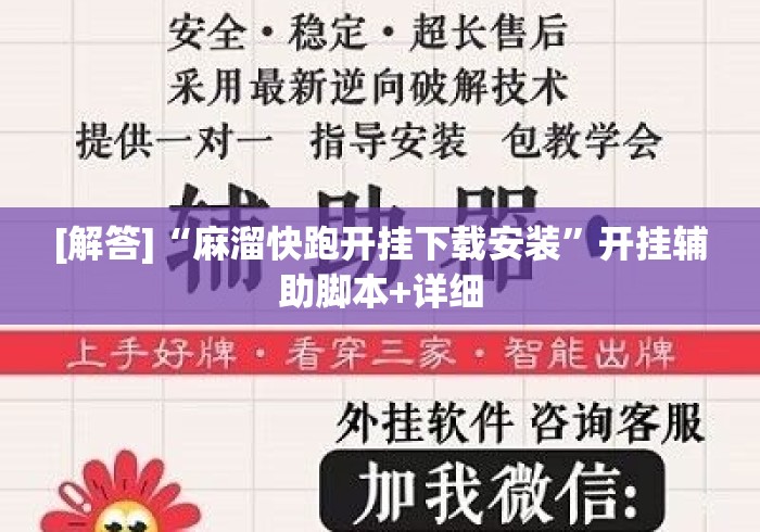 [解答]“麻溜快跑开挂下载安装”开挂辅助脚本+详细