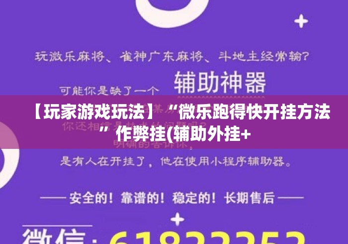 【玩家游戏玩法】“微乐跑得快开挂方法”作弊挂(辅助外挂+