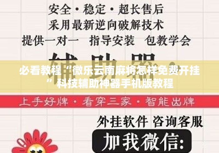 必看教程“微乐云南麻将怎样免费开挂”科技辅助神器手机版教程