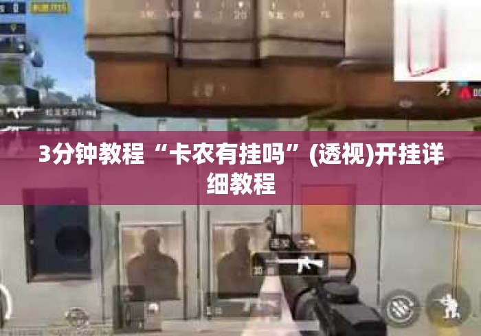 3分钟教程“卡农有挂吗	”(透视)开挂详细教程