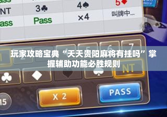 玩家攻略宝典“天天贵阳麻将有挂吗”掌握辅助功能必胜规则