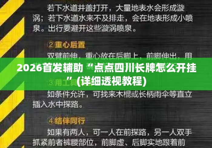 2026首发辅助“点点四川长牌怎么开挂”(详细透视教程)
