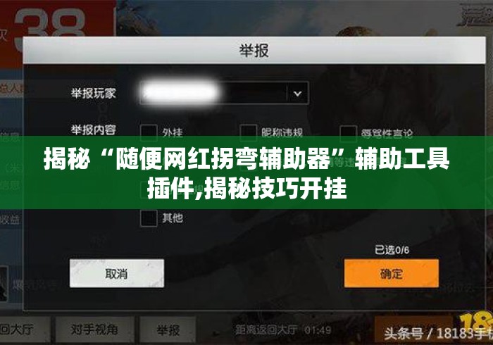 揭秘“随便网红拐弯辅助器”辅助工具插件,揭秘技巧开挂