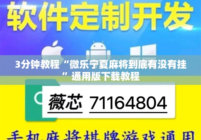 3分钟教程“微乐宁夏麻将到底有没有挂”通用版下载教程