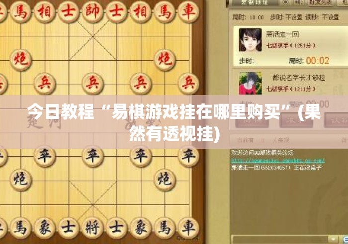 今日教程“易棋游戏挂在哪里购买	”(果然有透视挂)