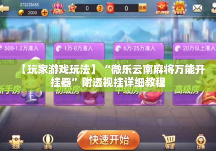 【玩家游戏玩法】“微乐云南麻将万能开挂器”附透视挂详细教程