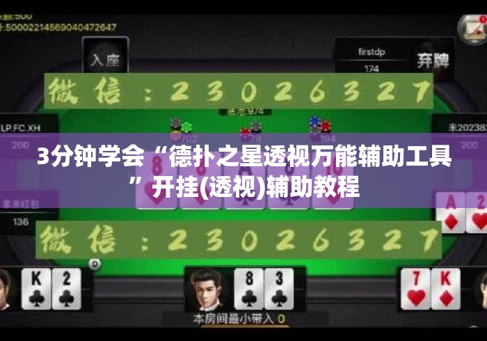 3分钟学会“德扑之星透视万能辅助工具”开挂(透视)辅助教程