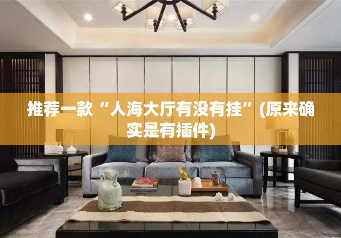 推荐一款“人海大厅有没有挂	”(原来确实是有插件)