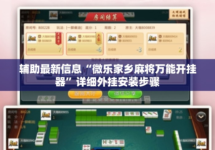 辅助最新信息“微乐家乡麻将万能开挂器”详细外挂安装步骤