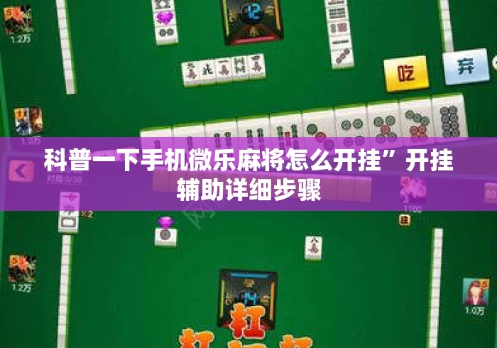 科普一下手机微乐麻将怎么开挂”开挂辅助详细步骤