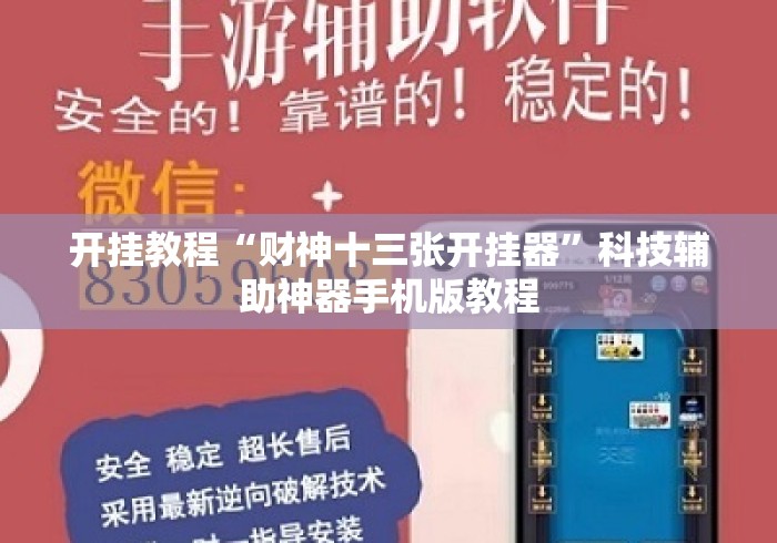 开挂教程“财神十三张开挂器	”科技辅助神器手机版教程
