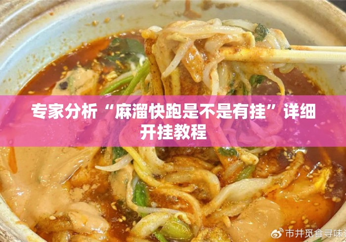 专家分析“麻溜快跑是不是有挂	”详细开挂教程