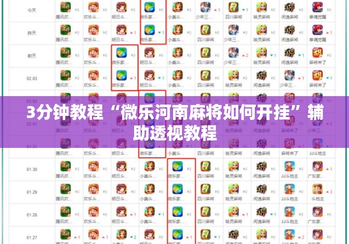 3分钟教程“微乐河南麻将如何开挂”辅助透视教程