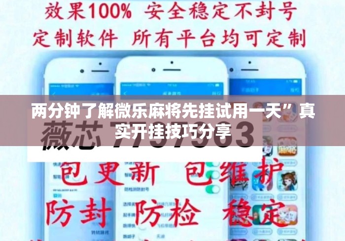 两分钟了解微乐麻将先挂试用一天”真实开挂技巧分享