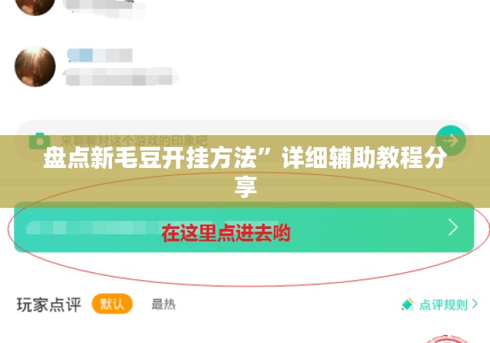 盘点新毛豆开挂方法”详细辅助教程分享