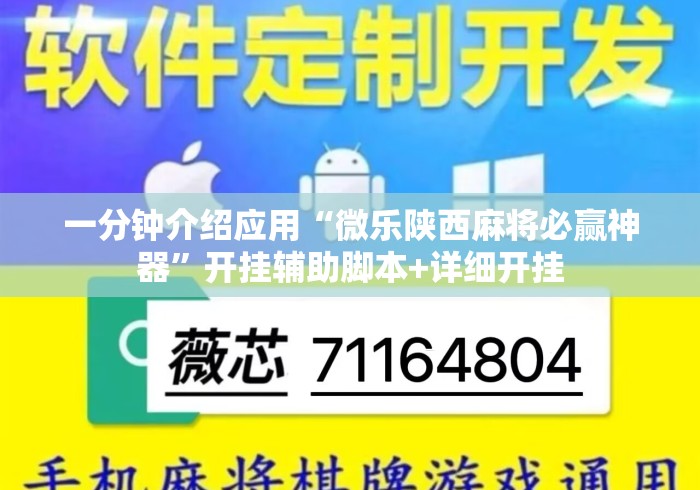 一分钟介绍应用“微乐陕西麻将必赢神器	”开挂辅助脚本+详细开挂