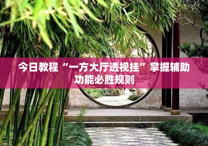 今日教程“一方大厅透视挂”掌握辅助功能必胜规则