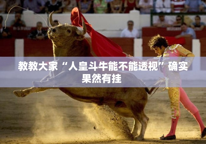 教教大家“人皇斗牛能不能透视”确实果然有挂 