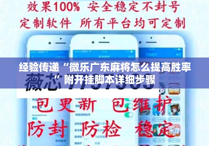 经验传递“微乐广东麻将怎么提高胜率”附开挂脚本详细步骤