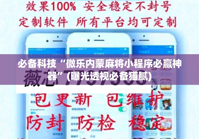 必备科技“微乐内蒙麻将小程序必赢神器	”(曝光透视必备猫腻)