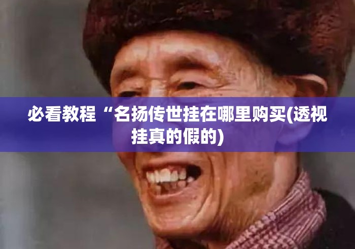 必看教程“名扬传世挂在哪里购买(透视挂真的假的)
