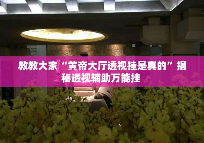 教教大家“黄帝大厅透视挂是真的	”揭秘透视辅助万能挂 