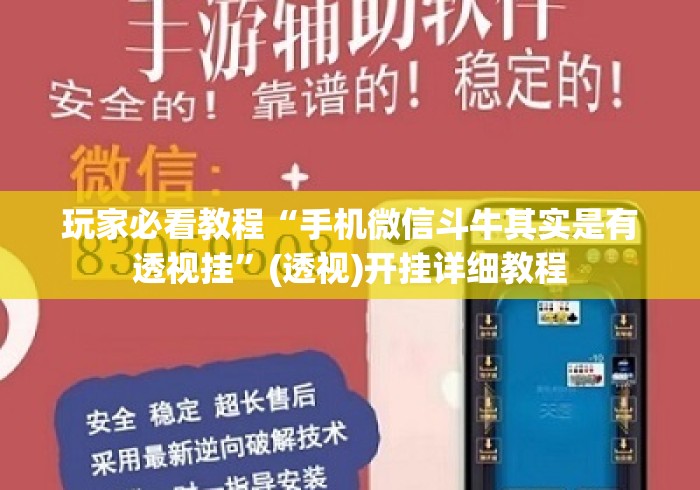 玩家必看教程“手机微信斗牛其实是有透视挂”(透视)开挂详细教程