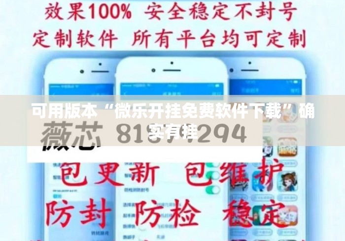 可用版本“微乐开挂免费软件下载”确实有挂