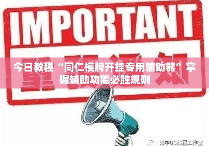 今日教程“同仁模牌开挂专用辅助器”掌握辅助功能必胜规则