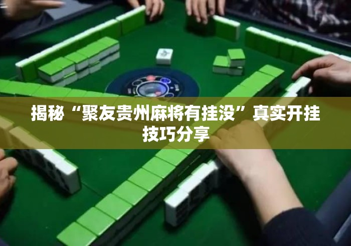 揭秘“聚友贵州麻将有挂没”真实开挂技巧分享