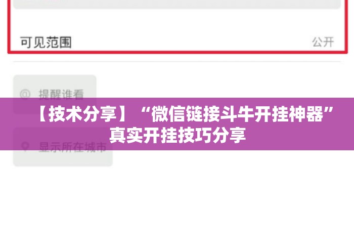 【技术分享】“微信链接斗牛开挂神器”真实开挂技巧分享