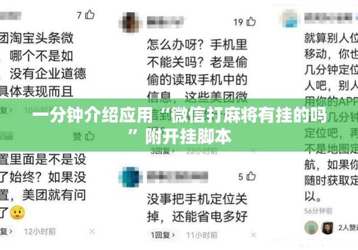 一分钟介绍应用“微信打麻将有挂的吗”附开挂脚本
