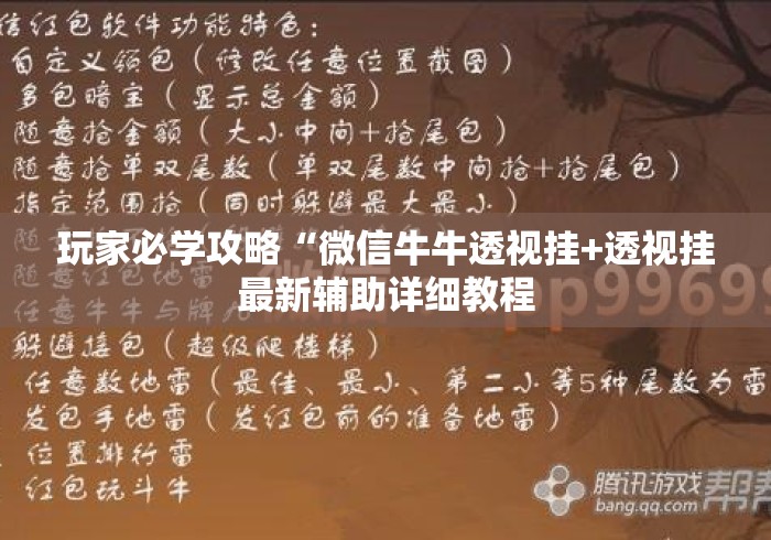 玩家必学攻略“微信牛牛透视挂+透视挂最新辅助详细教程