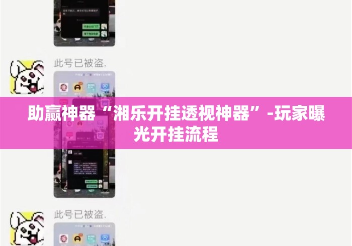 助赢神器“湘乐开挂透视神器”-玩家曝光开挂流程