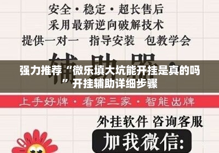 强力推荐“微乐填大坑能开挂是真的吗”开挂辅助详细步骤
