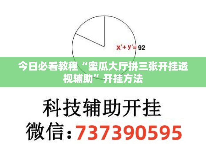 今日必看教程“蜜瓜大厅拼三张开挂透视辅助”开挂方法