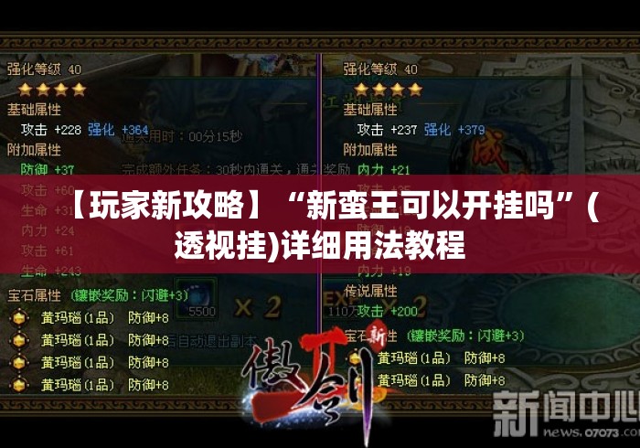 【玩家新攻略】“新蛮王可以开挂吗”(透视挂)详细用法教程