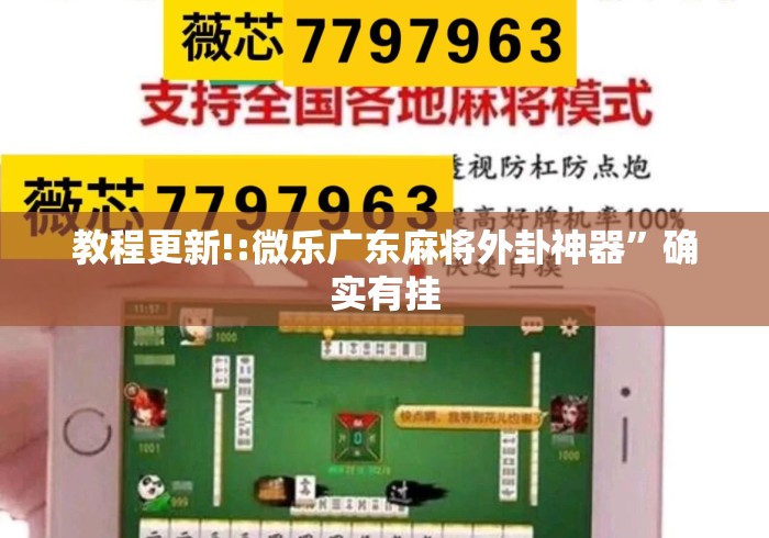 教程更新!:微乐广东麻将外卦神器	”确实有挂