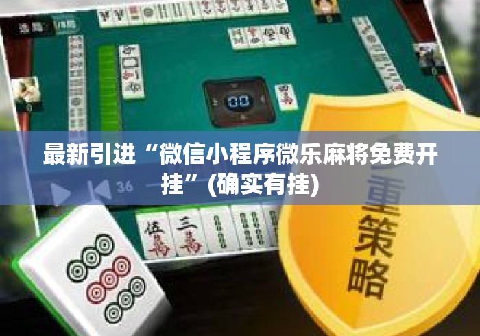 最新引进“微信小程序微乐麻将免费开挂”(确实有挂)