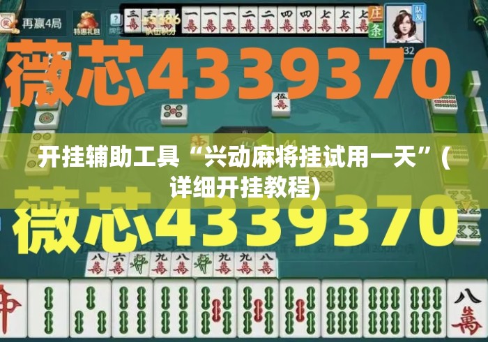 开挂辅助工具“兴动麻将挂试用一天”(详细开挂教程)