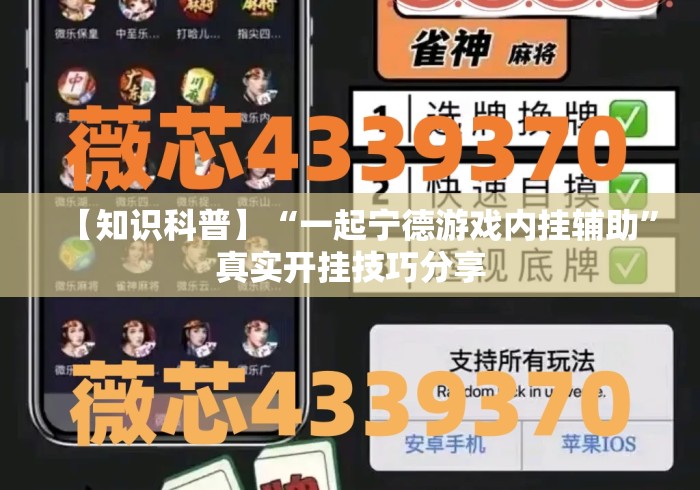 【知识科普】“一起宁德游戏内挂辅助”真实开挂技巧分享