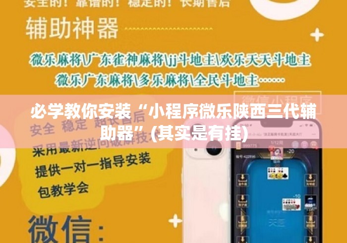 必学教你安装“小程序微乐陕西三代辅助器	”(其实是有挂)