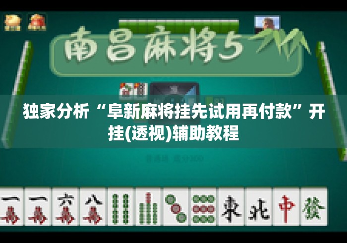 独家分析“阜新麻将挂先试用再付款”开挂(透视)辅助教程