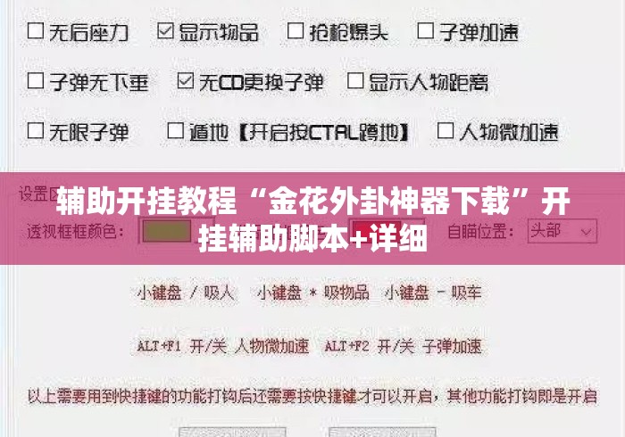 辅助开挂教程“金花外卦神器下载”开挂辅助脚本+详细