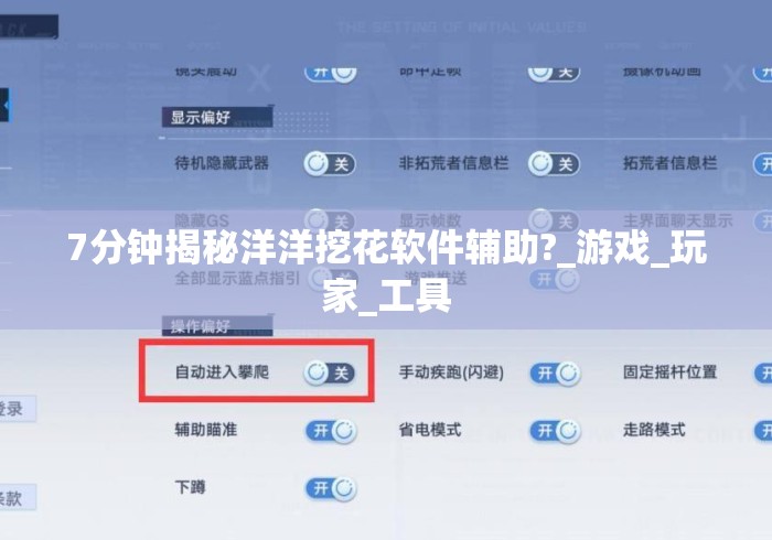 7分钟揭秘洋洋挖花软件辅助?_游戏_玩家_工具