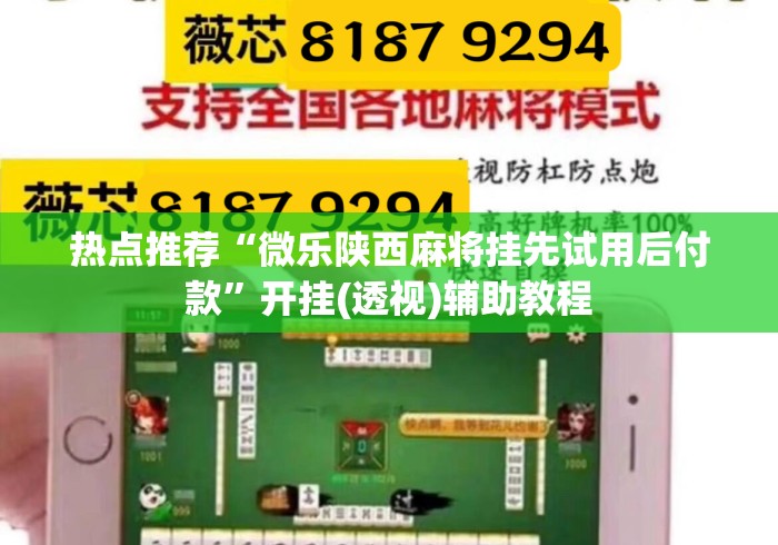 热点推荐“微乐陕西麻将挂先试用后付款	”开挂(透视)辅助教程
